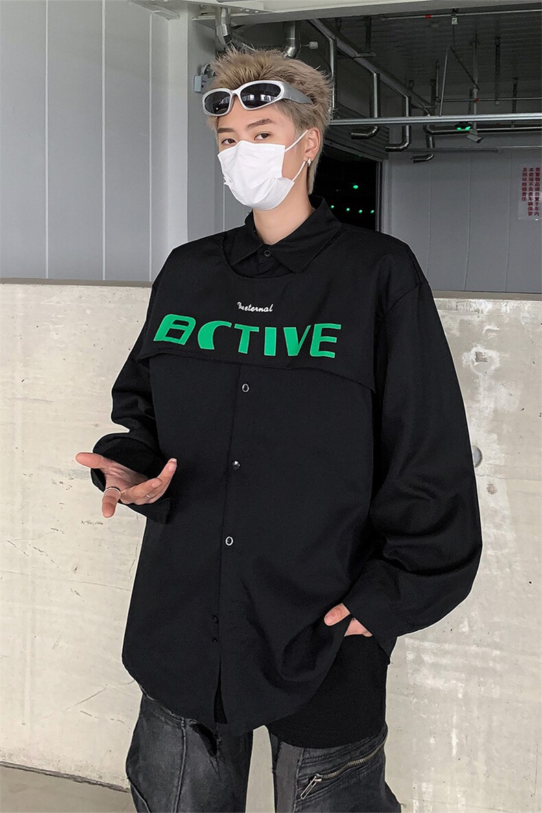 男装衬衫24春季韩版印花长袖衬衫男士痞帅衬衣XZ514-2-202413-P78,男装衬衫,星座514-2(原B239)