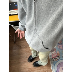 抖音得物高品质二开350克秋冬双头双拉链卫衣开衫外套W74，男装卫衣，电商A486-1