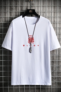 T2298P25网格挂拍短袖夏季半袖衣服原宿港风男ins潮牌小众宽松t恤图片