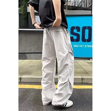 美式冰丝速干裤男夏季薄款褶皱伞兵工装裤青少年宽松休闲运动，男装工装外套，星座601-1