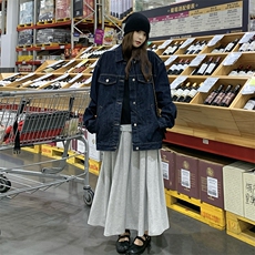 新品韩系学院风休闲牛仔宽松外套2C159-7673-P155-K228，女装短外套，2C159