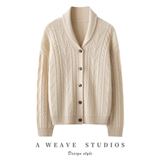 2025舒适百搭秋季新款软糯舒适小翻领开衫羊绒衫，女装羊绒衫，英皇羊绒