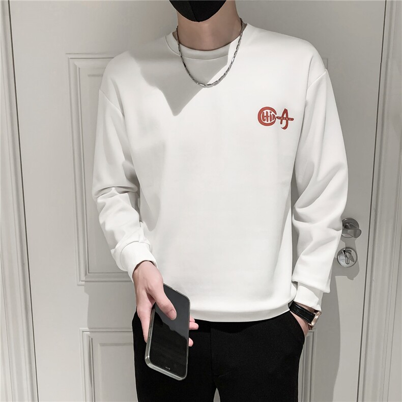 卫衣男3108/p45秋季新款烫花宽松圆领卫衣打底衫运动潮牌,男装卫衣,电商D303