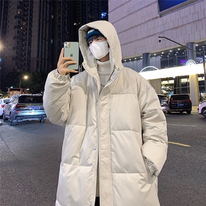 港风夜景长款连帽羽绒服 标50白鸭绒YR150 特批P195控298图片