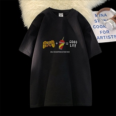 可设48小时发货支持抖音得物来样二开230克重磅美式短袖t恤MT349，男装T恤，电商A486