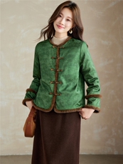 在仓~2025年冬季新款提花夹棉单排扣长袖拼接仿貂毛通勤棉服外套，女装棉衣/棉服，新依时派