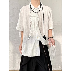 法式刺绣短袖衬衫女2025夏季宽松百搭减龄圆领别致小衫C0182，男装T恤，星座1116A（原606A-3）