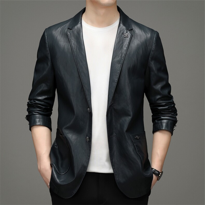 2023春季新款男士修身皮衣西装外套皮夹克JZL602-P195,男装皮衣,星座1105-3
