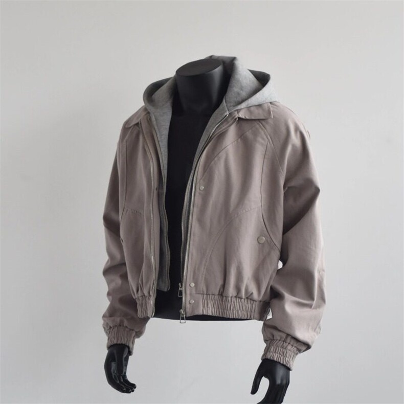 W9549-P95网图现货美式复古巴恩风解构假两件外套宽松休闲夹克,男装夹克,星座1608-2
