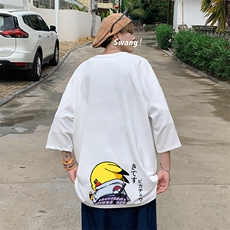 Q11036-P30春夏季七分袖t恤男大码五分袖男短袖中袖，男装T恤，电商A040