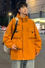 休闲拉链夹克情侣冲锋衣防风衣连帽外套JK451p75，男装夹克，电商D315