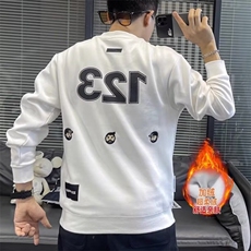 秋季新款卫衣男潮牌时尚数字印花长袖上衣百搭休闲套头打底衫男装，男装T恤，星座506A