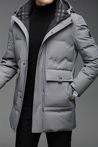 冬季新款羽绒服中长款外套中年爸爸装保暖连帽外套QLMF8236-P310图片