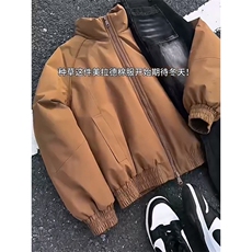 现货美式高街休闲棉衣夹克三防立领纯色户外工装加厚棉服外套，男装夹克，电商A486