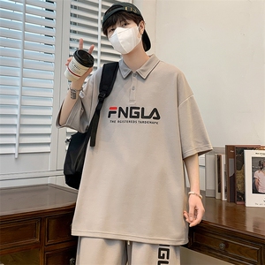 夏装青少年时尚潮牌半袖套装字母印花短裤T恤男女 6623-P70控价98图片