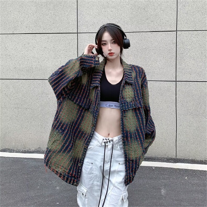 hiphop欧美高街做旧扎染外套男女街头潮流嘻哈宽松夹克JK067-P85,男装夹克,星座1008