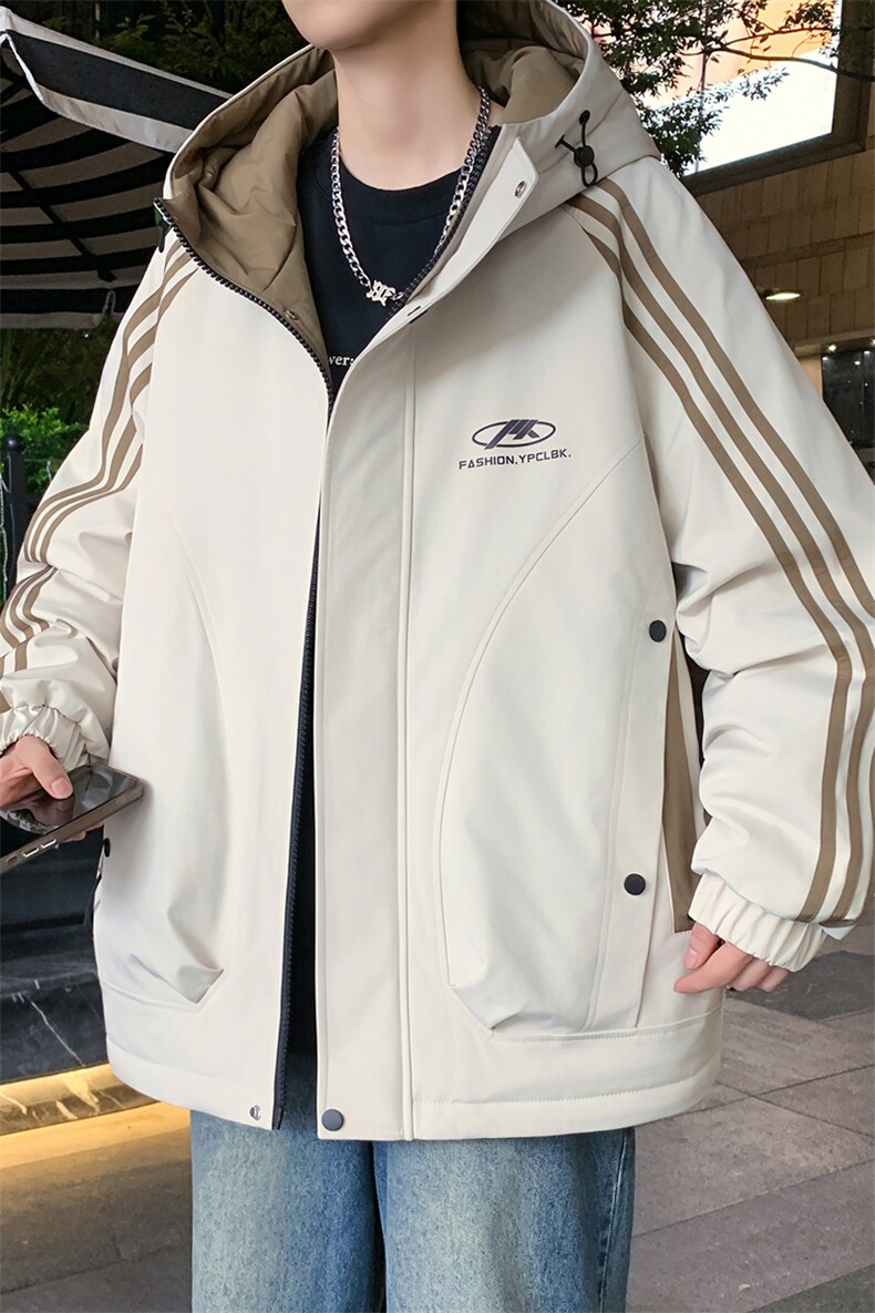数据款秋冬季加绒加厚青少年连帽夹克男潮牌设计感外套JK8801-P75,男装夹克,星座301D(原星座1004-8）
