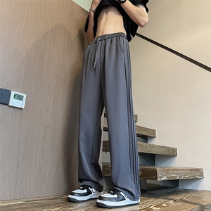 XZ217-2-KR01-P45夏季冰丝垂感西装裤男大码直筒休闲裤图片
