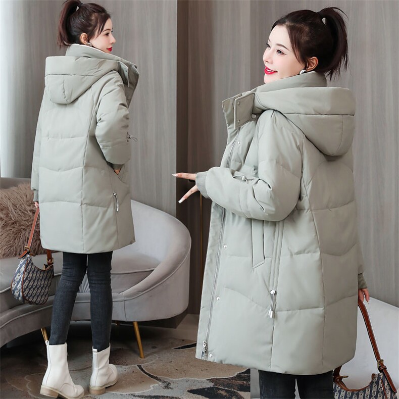 冬季羽绒棉服女2024年新款韩版ins棉衣中长款棉袄加厚外套潮，女装棉衣/棉服，雅佳俏