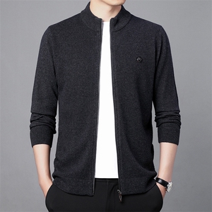 CM61060钱塘2020-2中年商务休闲男士冬季厚款开衫拉链羊毛衫P155图片