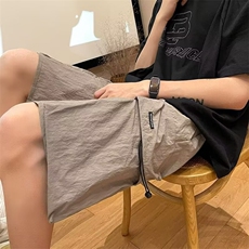 美式工装短裤男高街潮牌夏季休闲五分裤宽松阔腿运动中裤子潮，男装牛仔裤，星座410-7