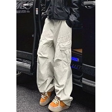 复古高端工装裤男春秋高级感潮牌痞帅休闲宽松阔腿裤KA56，男装休闲裤，星座1116A（原606A-3）