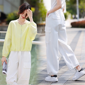 爆【现货】宽松圆领薄款短外套上衣女2025夏季小个子时尚防晒衣图片