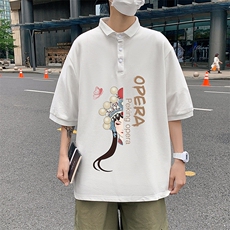 PL57161-P35翻领短袖polo衫男大码胖子半袖t恤男有领保罗衫模特，男装Polo衫，电商A040