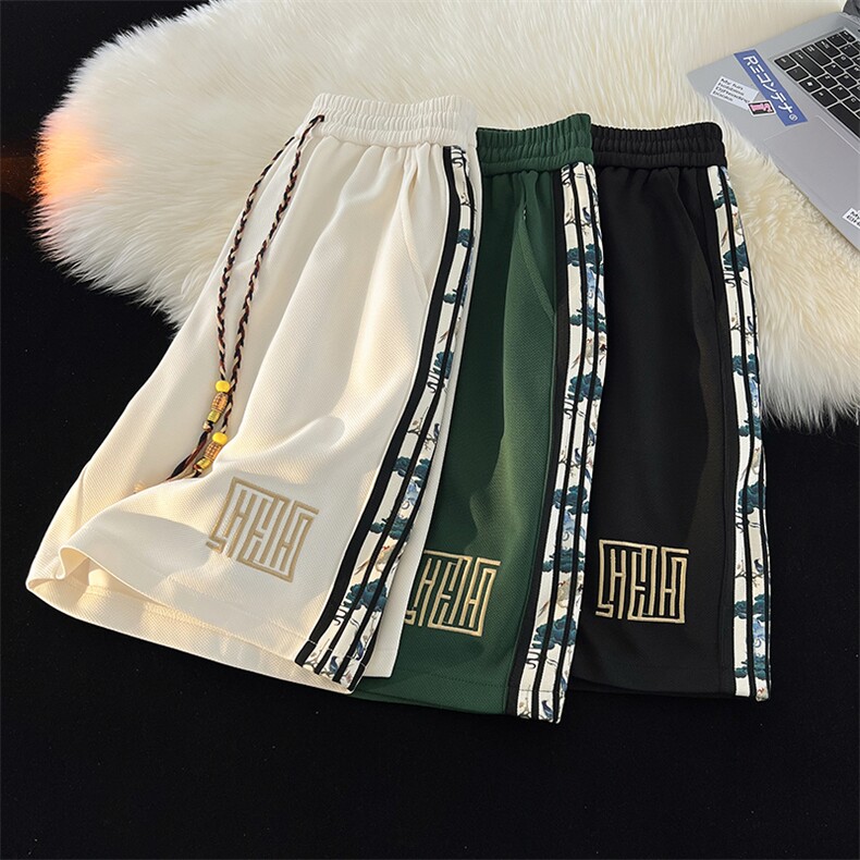 夏季男士潮牌冰丝短裤风拼接5分裤C208A-6803特P30控59，男装牛仔裤，电商C208A