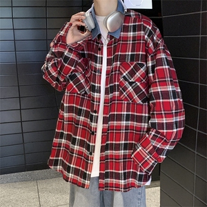 长袖衬衫日系港风ins宽松衬衣男生百搭休闲外套CS0132-P40图片