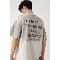 2026新款潮牌短袖宽松韩版字母印花扎染工艺T恤T8823/P5588，男装T恤，星座202