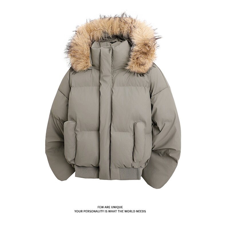 美式cleanfit棉服潮牌痞帅可拆卸毛领加厚外套 5D3065-TP90不图片