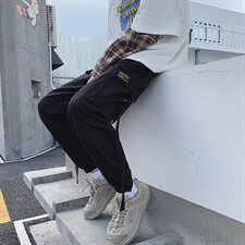20秋季新款休闲工装裤宽松港风大码束脚裤哈伦九分男裤，男装休闲裤，电商A009A（原A058A）