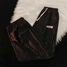 设计潮牌街头宽松阔腿运动布料印花休闲裤K7074P37图片