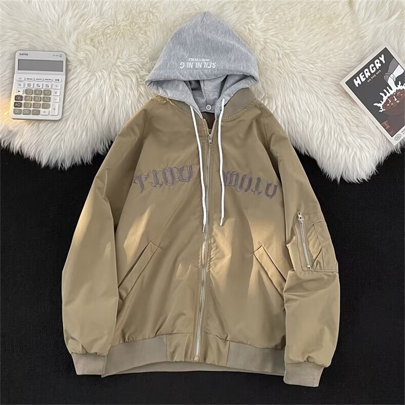 春秋新款刺绣潮牌外套男棒球服上衣韩版宽松飞行员夹克W5564-P62,男装夹克,星座412