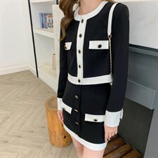 【现货】小香风套装，女装职业装，一浅浅+