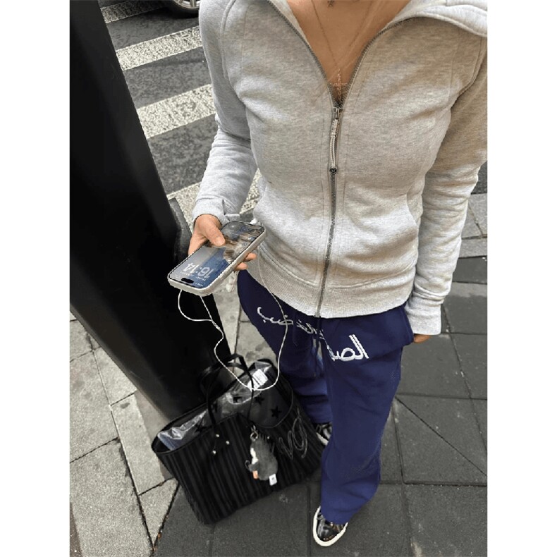美式高街潮牌男女运动休闲裤直筒宽松慵懒显瘦印花休闲卫裤子,男装休闲裤,电商A486
