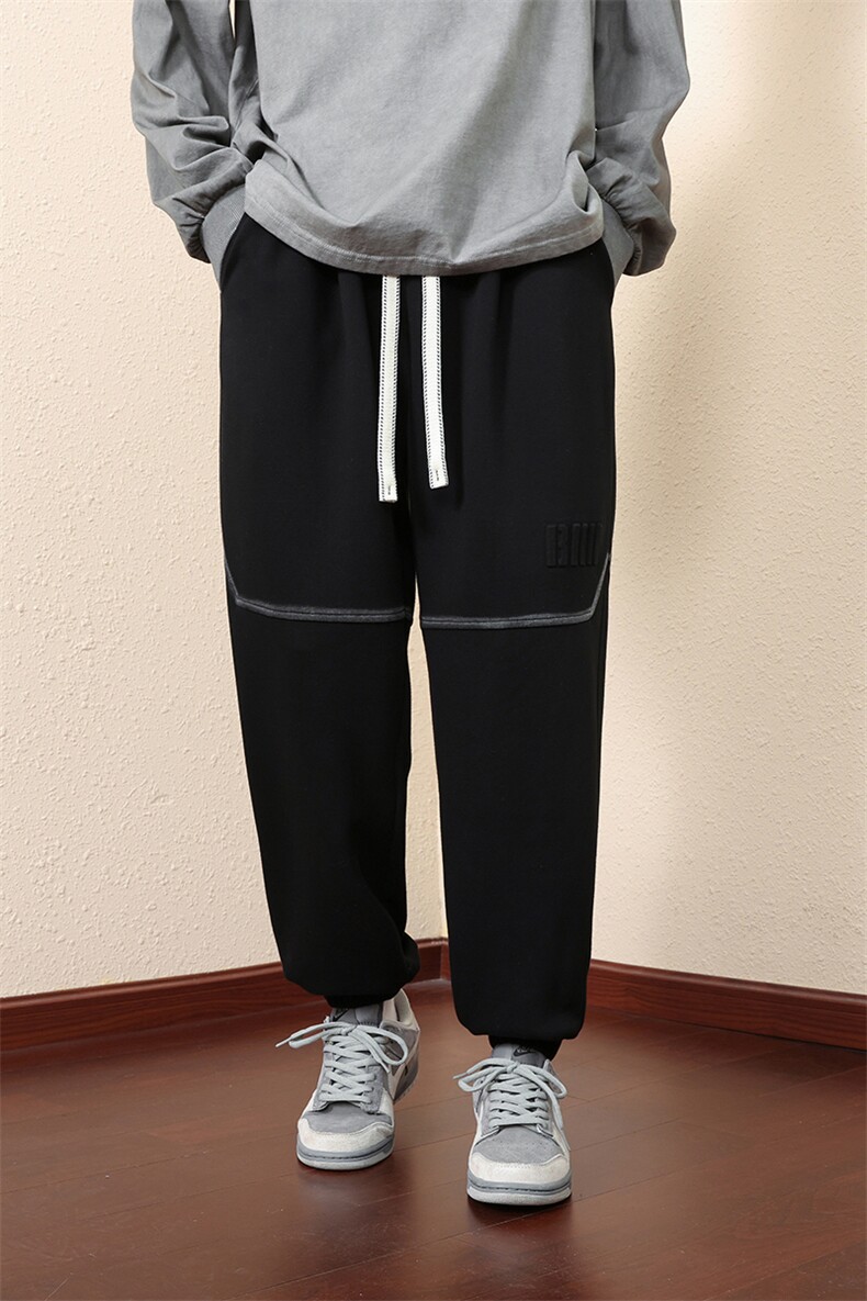 主推棉M-8XL秋季新款大码束脚潮流休闲卫裤109-K306-P50,男装休闲裤,星座109-1