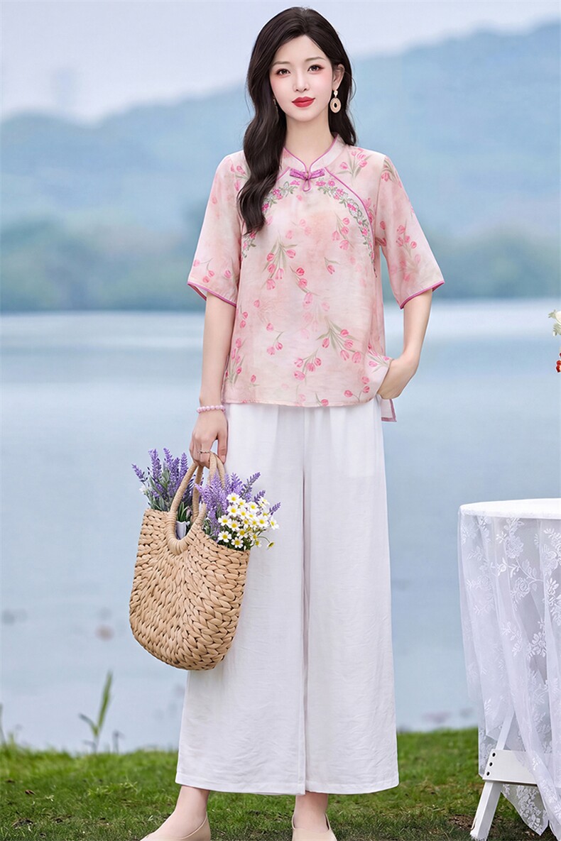 现货秒发新中式复古套装,女装套装/套裙,韩蔻秀