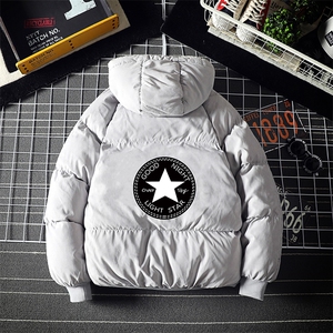MY16008-P100加厚加绒连帽棉衣男大码棉服男面包服男