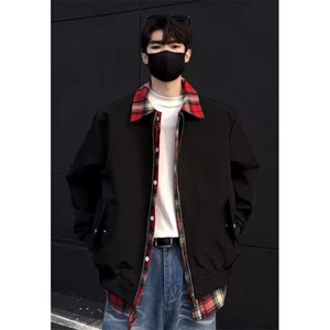 假两件外套男2025春季拼接撞色宽松cleanfit飞行服夹克  JY206图片