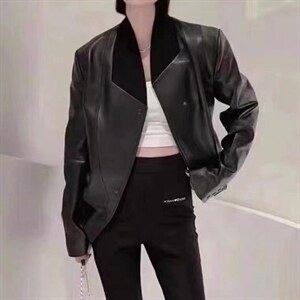 皮衣外套图片
