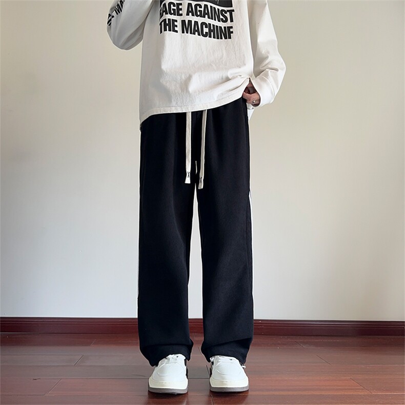 青少年秋冬条纹休闲潮牌得物二开经运动裤子XZ301b-2-CK711P32,女装休闲裤,星座301B-2（原A443-1）
