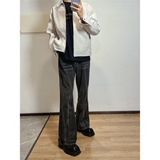 B221美式ins高街暗黑重工艺宽松微喇牛仔裤LK23128-P60控78，男装牛仔裤，电商B221