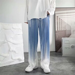 扎染裤子男秋季痞帅炸街很仙的高街男裤垂坠感休闲裤k2155-p35图片