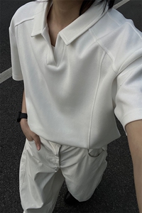 现货重磅POLO衫夏季短袖翻领半袖上衣cleanfit正肩t恤衫S419特28图片