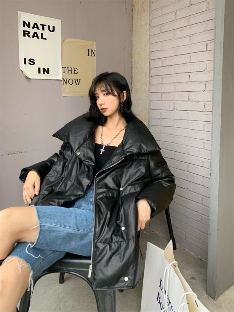 现货冬款环保pu皮羽绒，其它，青菜萝卜