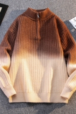 8793-P562025年秋冬半高拉链领毛衣男时尚长袖针织衫，男装针织衫/毛衣，电商A113