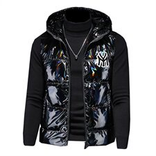 A592冬季新款帅气连帽外套坎肩保暖白鸭绒马甲，男装背心/马甲，钱塘2010-1