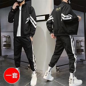 春季夹克套装工装翻领夹克男 男青少年两件套CYTZ18图片
